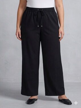 NWT AVA & VIV Black Wide Leg Pants 3X